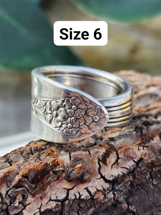 Size 6 Silver Plated Spoon Ring