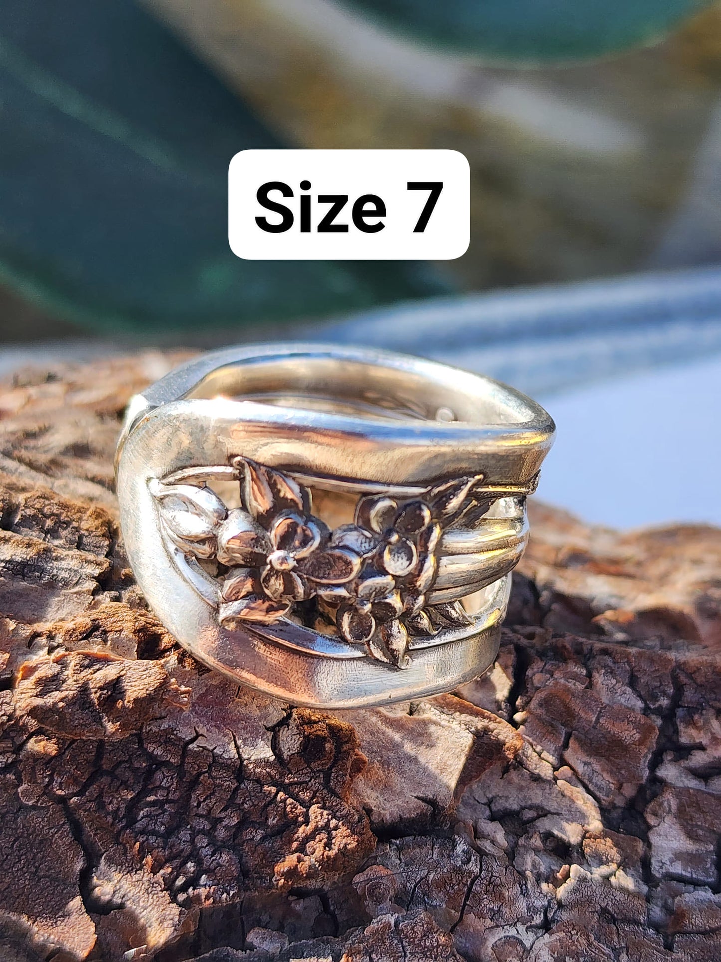 Size 7 Silver Plated Spoon Ring