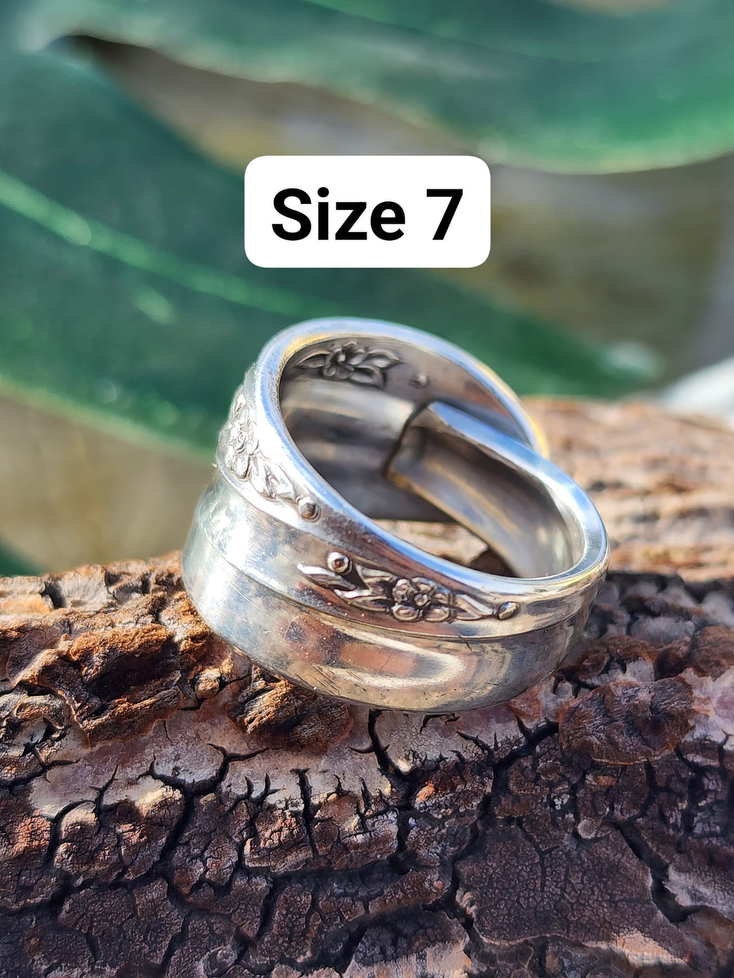 Size 7 Silver Plated Spoon Ring