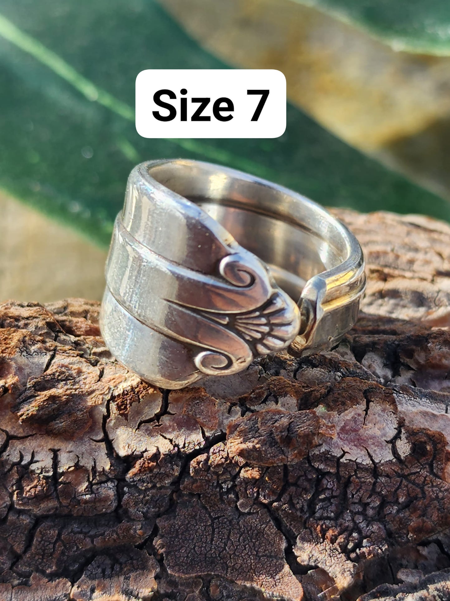 Size 7 Silver Plated Spoon Ring