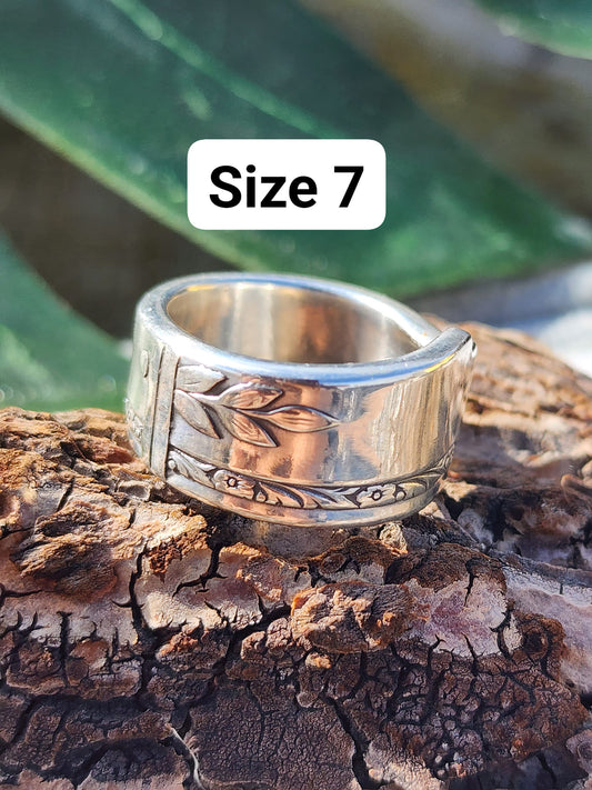Silver Plated Spoon Ring Size 7
