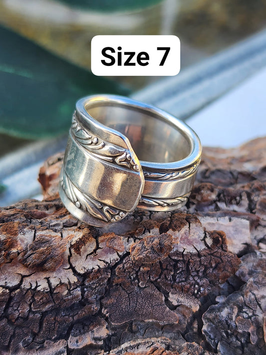 Size 7 Silver Plated Spoon Ring