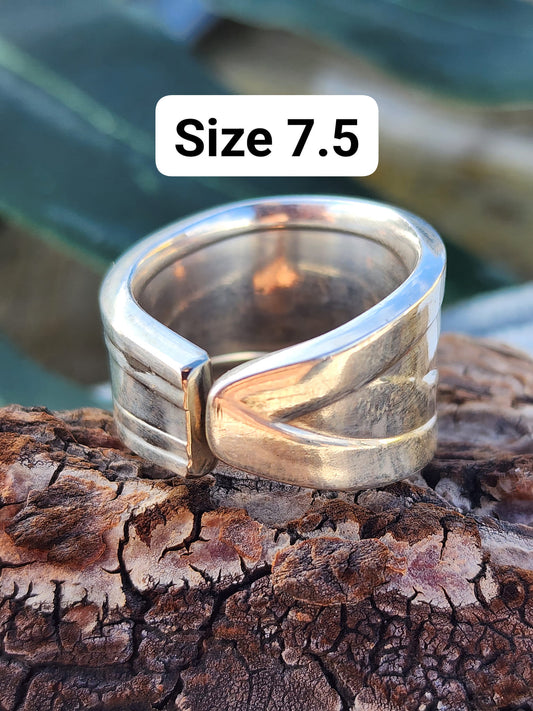 Size 7.5 Silver Plated Spoon Ring