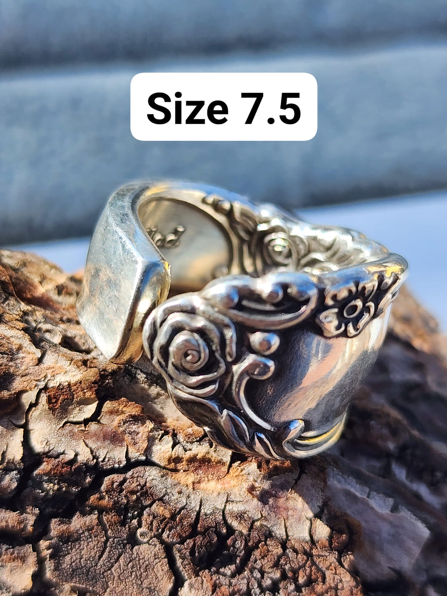Size 7.5 Silver Plated Spoon Ring