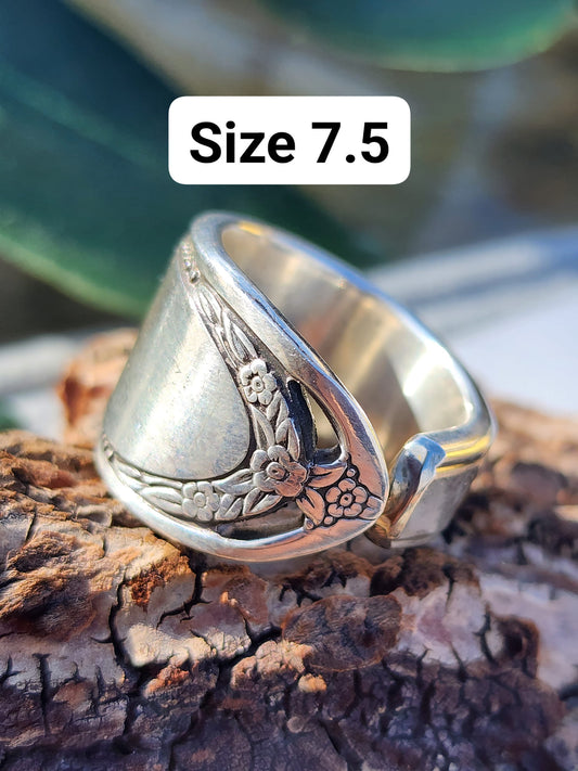 Size 7.5 Silver Plated Spoon Ring