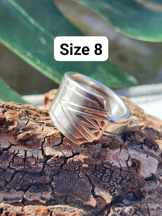Size 8 Silver Plated Spoon Ring