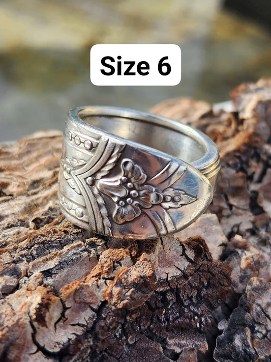 Size 6 Silver Plated Spoon Ring
