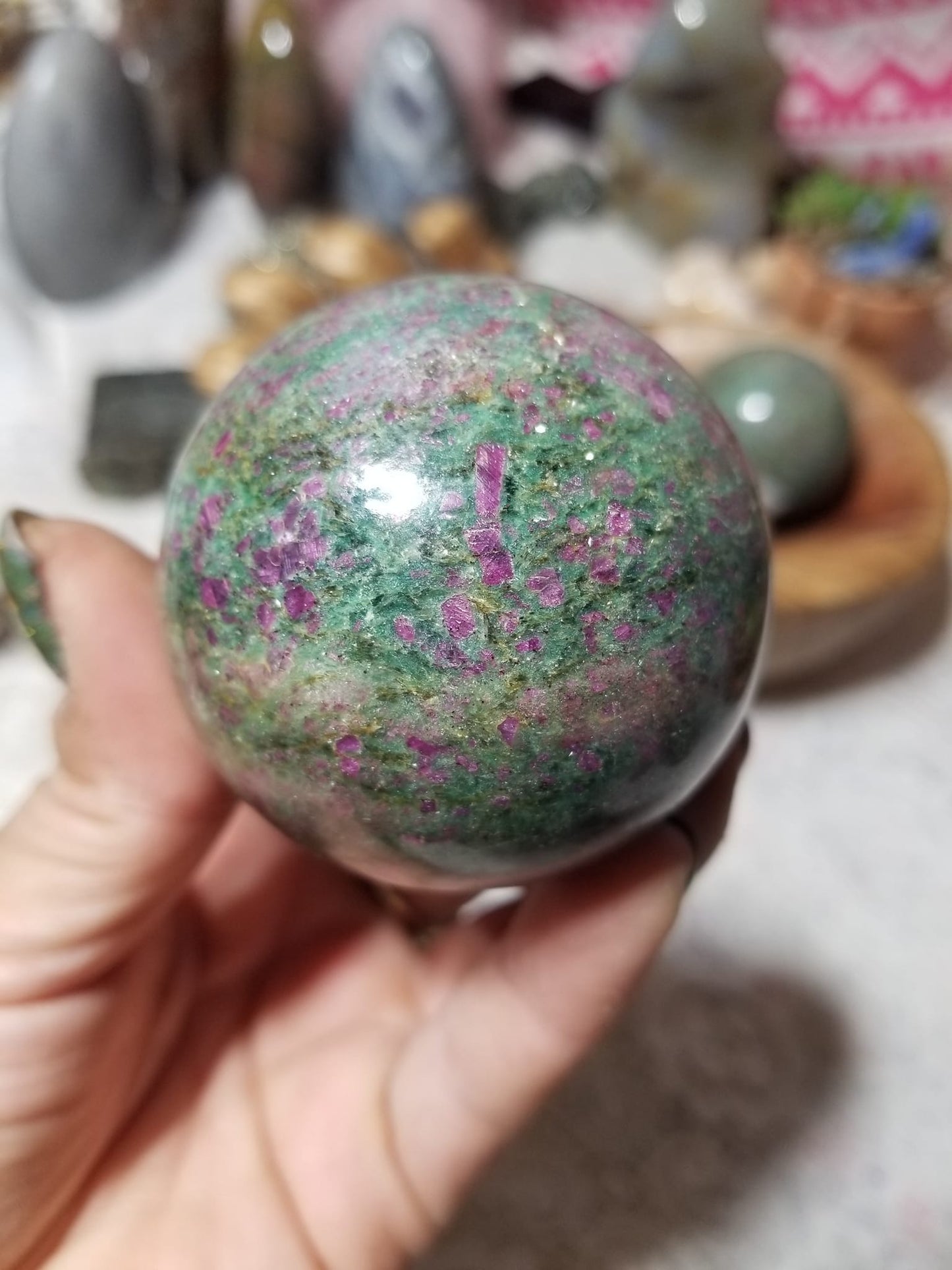 Ruby Fuchsite Sphere