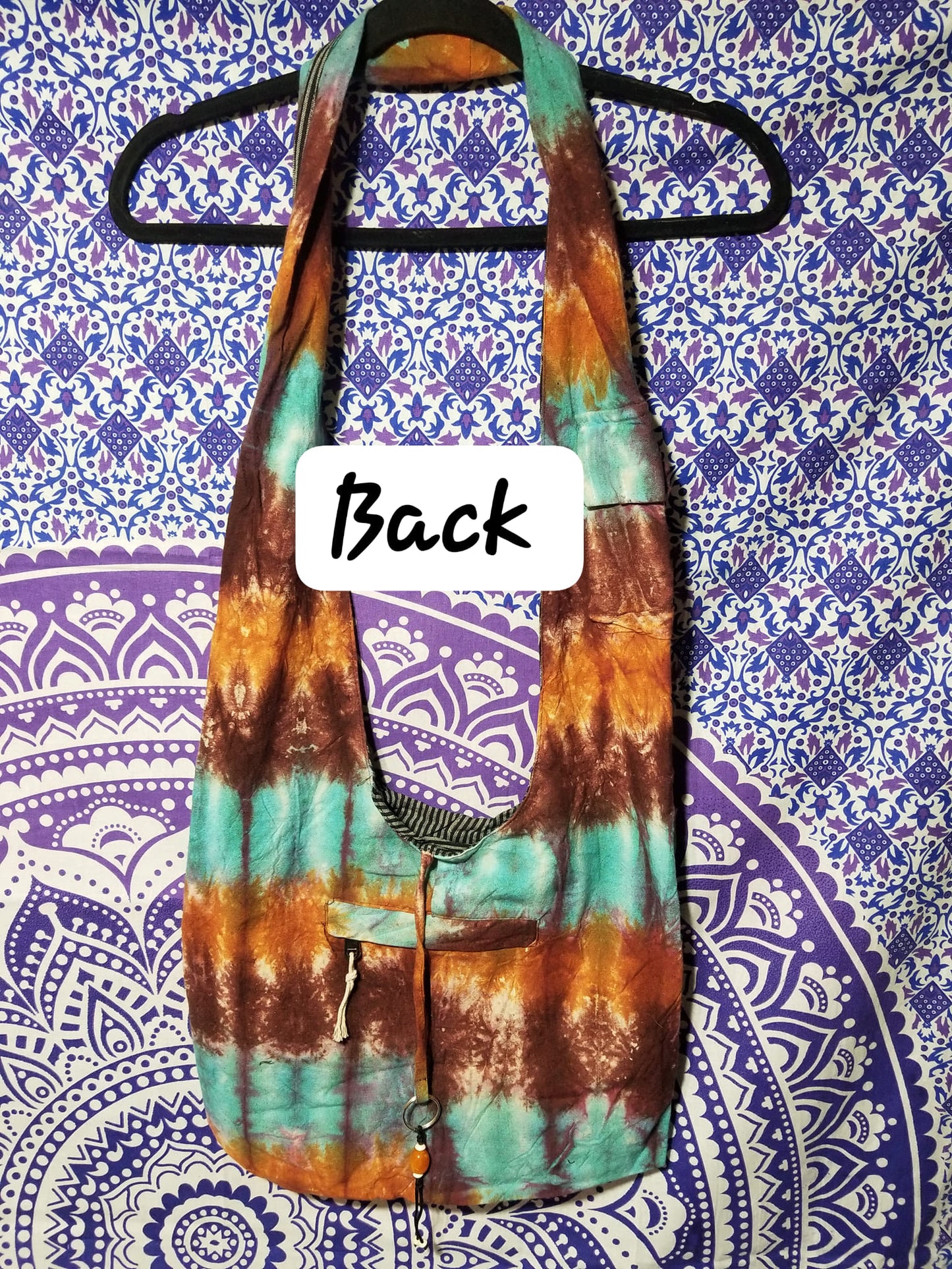 Tie Dye Cotton Flower of Life Hobo Bag