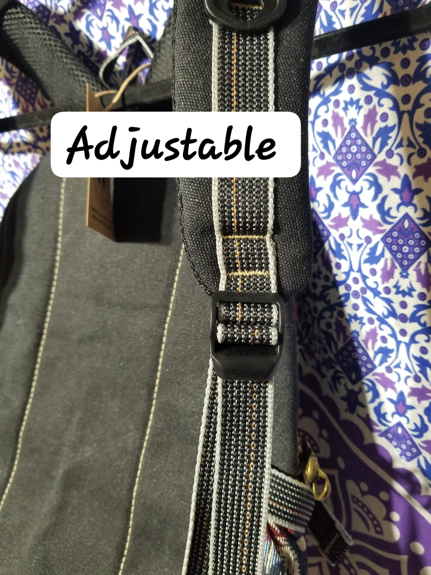 Canvas Jacquard Flower of Life Backpack